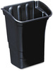 A Picture of product RCP-335388BLA Rubbermaid® Commercial Optional Utility Cart Refuse/Utility Bin, Rectangular, 8gal, Black