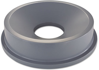 Rubbermaid® Commercial Round Brute® Funnel TopReceptacle, 22 3/8 x 5, Gray