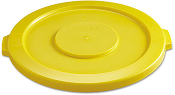 Rubbermaid® Commercial Round Brute® Lid, for 32gal Containers, 22 1/4" dia, Yellow