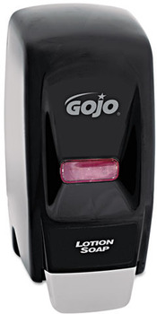 GOJO® 800 Series Bag-in-Box Dispenser. Push-Style Dispenser for GOJO® Lotion Soap.  Black Color.