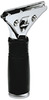 A Picture of product UNG-PR00 Unger® Pro Stainless Steel SqueegeeHandle, Rubber Grip, Black/Steel, Screw Clamp