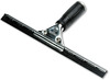A Picture of product UNG-PR00 Unger® Pro Stainless Steel SqueegeeHandle, Rubber Grip, Black/Steel, Screw Clamp
