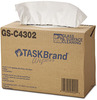 A Picture of product HOS-GSC4302 Hospital Specialty Co. TASKBrand™ Glass & Surface Cleaning Wipers, 4Ply, 9 4/5 x 17, White, 150/Box, 6 Box/Carton