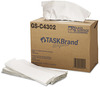 A Picture of product HOS-GSC4302 Hospital Specialty Co. TASKBrand™ Glass & Surface Cleaning Wipers, 4Ply, 9 4/5 x 17, White, 150/Box, 6 Box/Carton