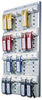 A Picture of product DBL-196100 Durable® Key Rackw/6 Tags, 24 Tag Capacity, 8 3/8 x 1 3/8 x 14 1/8, White Plastic