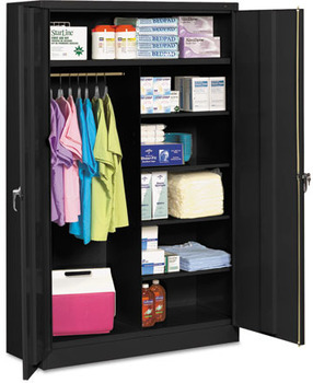 Tennsco Assembled Jumbo Combination Storage Cabinet, 48w x 24d x 78h, Black