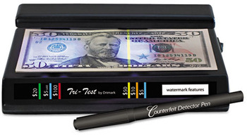 Dri-Mark® Tri Test Counterfeit Bill Detector, UV with Pen, 7 x 4 x 2 1/2
