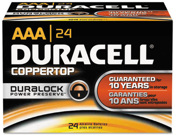 Duracell® CopperTop® Alkaline Batteries with Duralock Power Preserve™ Technology, AAA, 144/CT