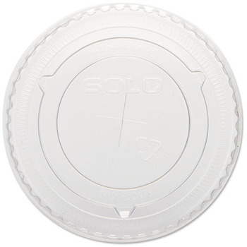 SOLO® Cup Company Straw-Slot Cold Cup Lids, 10oz Cups, Clear