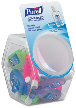 PURELL® Advanced Instant Hand Sanitizer Gel, Jelly Wrap Bracelet 1 oz Bottle, 25/Bowl