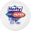 A Picture of product PCT-D710160CBT Hefty® Super Strong Paper Dinnerware, 10 1/8" Plate, Bagasse, 16/Pack