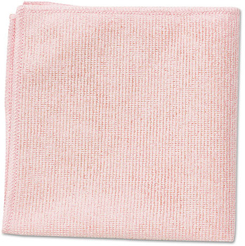 Rubbermaid® Commercial Microfiber Cleaning Cloths, 16 x 16, Pink, 24/Pack