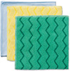 A Picture of product RCP-1820579 Rubbermaid® Commercial Microfiber Cleaning Cloths, 12 x 12, Blue, 24/Pack