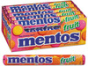 A Picture of product MEN-4181 Mentos® Chewy Mints, 1.32 oz, Mixed Fruit, 15 Rolls/Box