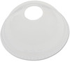 A Picture of product SLO-DLR626 SOLO® Cup Company PETE Plastic Dome Lids, Clear, 100/PK