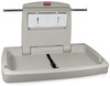 A Picture of product 973-634 Rubbermaid Baby Changing Station. Horizontal. Meets all global safety standards. Built-in shelf and liner storage. 33.25" L x 4" H.