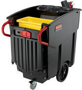 Mega BRUTE® Mobile Waste Collector - 1 Pack. Black Color.