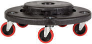 Rubbermaid® Commercial Brute® Round Twist On/Off Dolly,  250lb Capacity, 18dia x 6 5/8h, Black