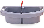 Rubbermaid® Commercial Maid Caddy, 2-Comp, 16w x 9d x 5h, Gray
