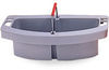 A Picture of product RCP-2649GRA Rubbermaid® Commercial Maid Caddy, 2-Comp, 16w x 9d x 5h, Gray