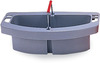 A Picture of product RCP-2649GRA Rubbermaid® Commercial Maid Caddy, 2-Comp, 16w x 9d x 5h, Gray