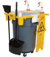 BRUTE® Rim Caddy for 2643 Containers. Yellow Color.