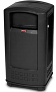 Plaza® Jr. Outdoor Container.  35 Gallon.  Black Color. *** EXTENDEDED LEAD TIME ***