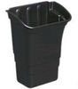 A Picture of product RCP-335388BLA Rubbermaid® Commercial Optional Utility Cart Refuse/Utility Bin, Rectangular, 8gal, Black