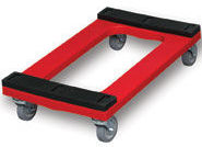 FG9T5500RED Rubbermaid Commercial Polyethylene Dolly Padded Deck