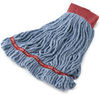 A Picture of product RCP-A25306BL Web Foot® Shrinkless® Wet Mop. 24 oz, Large, Blue, 5" Band.