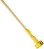 A Picture of product RCP-H216 Gripper® Clamp Style Wet Mop Handle, Plastic Yellow Head, Hardwood Handle