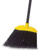 A Picture of product RCP-638906BLA Rubbermaid® Commercial Jumbo Smooth Sweep Angled Broom, 46" Handle, Black/Yellow, 6/Carton