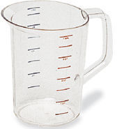 Rubbermaid® Commercial Bouncer® Measuring Cup, 4qt, Clear