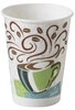 A Picture of product 103-090 Dixie® PerfecTouch® Insulated Paper Hot Cups. 8 oz. Coffee Haze Design. 50 cups/sleeve, 20 sleeves/case.