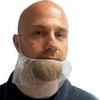 A Picture of product 595-204 Beard Cover.  Polyester Mesh Beard Net.  White Color. 100/pk  10pk/cs
