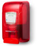 A Picture of product 967-786 OptiSource Convertible® Manual Soap Dispenser.  Red Color.  1,250 mL Capacity.