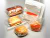 A Picture of product 209-317 Saddle Pack Bag, Printed "Hamburger", 6.5" x 7" + 1.75" FB, 0.50 Mil, 2,000/Case