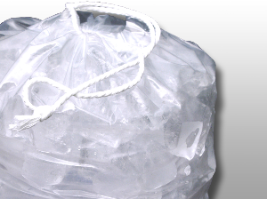 Printed Metallocene Ice Bag with Drawstring Closure. 8 lb. 11.5 X 18 in. 1.2 mil. 500 count.