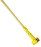 A Picture of product RCP-H216 Gripper® Clamp Style Wet Mop Handle, Plastic Yellow Head, Hardwood Handle