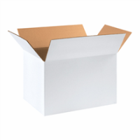 Corrugated Boxes.  18" x 12" x 12".  White Color, 25/Bundle